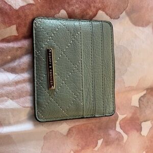 Poppy & Peonies Mint Card Holder